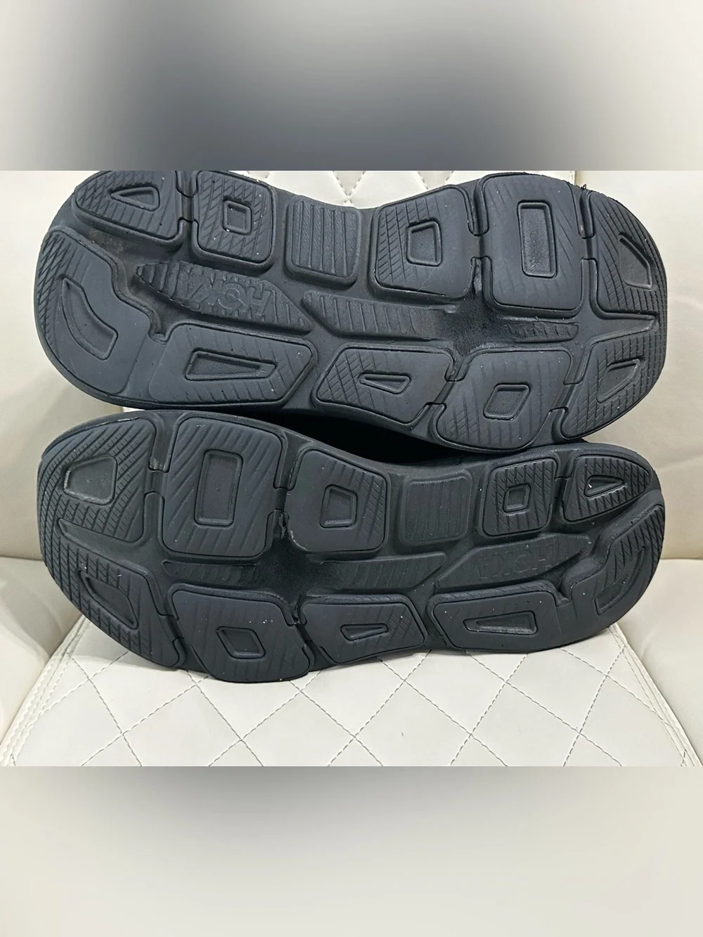 HOKA Bondi 9 running shoes triple black size 12 4E extra wide